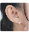 Reindeer Shape With Silver Stud Earrings STS-5515